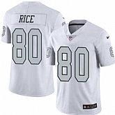 Nike Men & Women & Youth Raiders 80 Jerry Rice White Color Rush Limited Jersey,baseball caps,new era cap wholesale,wholesale hats